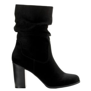 STYLE & CO. Saraa Slouch Mid-Shaft Suede Black  Boots SIZE 9 NIB